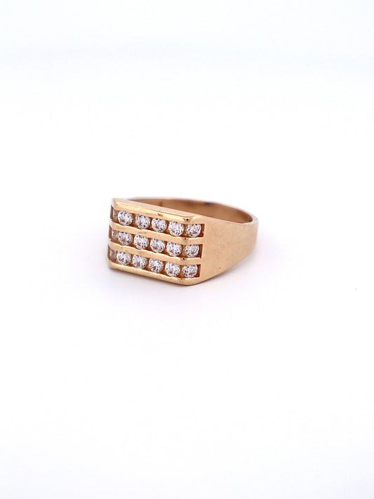 14k Gold Cz Ring
