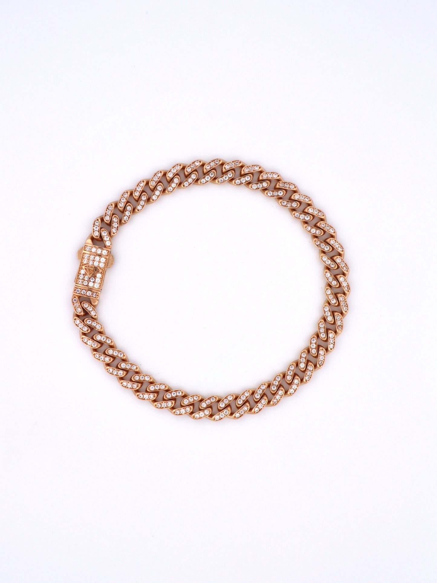 14k Gold Cz Miami Cuban Link Bracelet 6mm