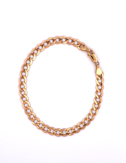 14k Gold Curb Bracelet 5mm