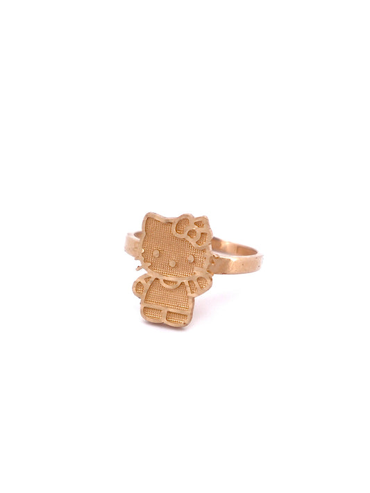 Solid 14k Gold Hello Kitty Full Body Ring