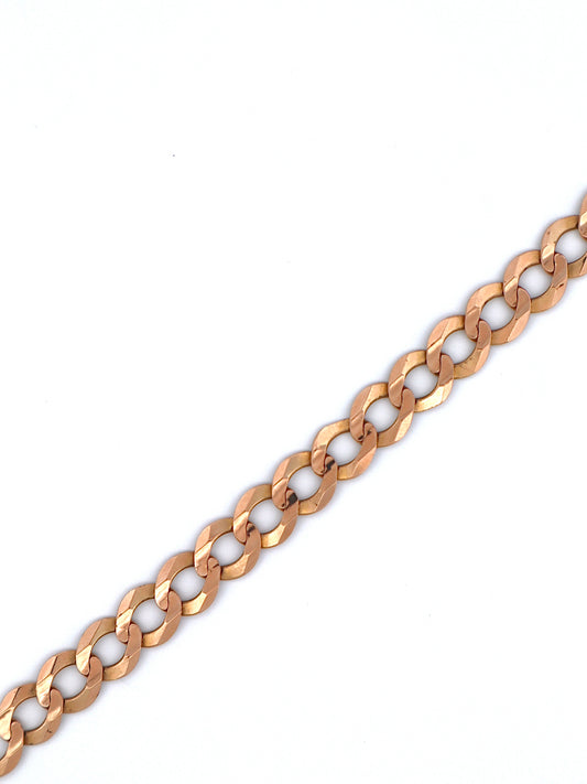 Solid 14k Gold Curb Bracelet