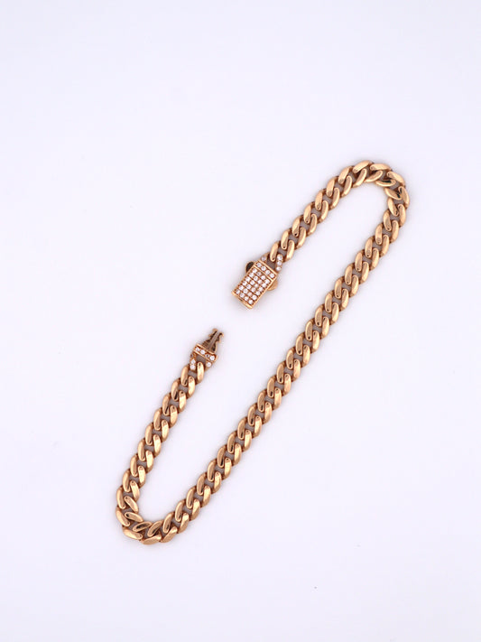 14k Gold Miami Cuban Bracelet Semi Solid 5mm