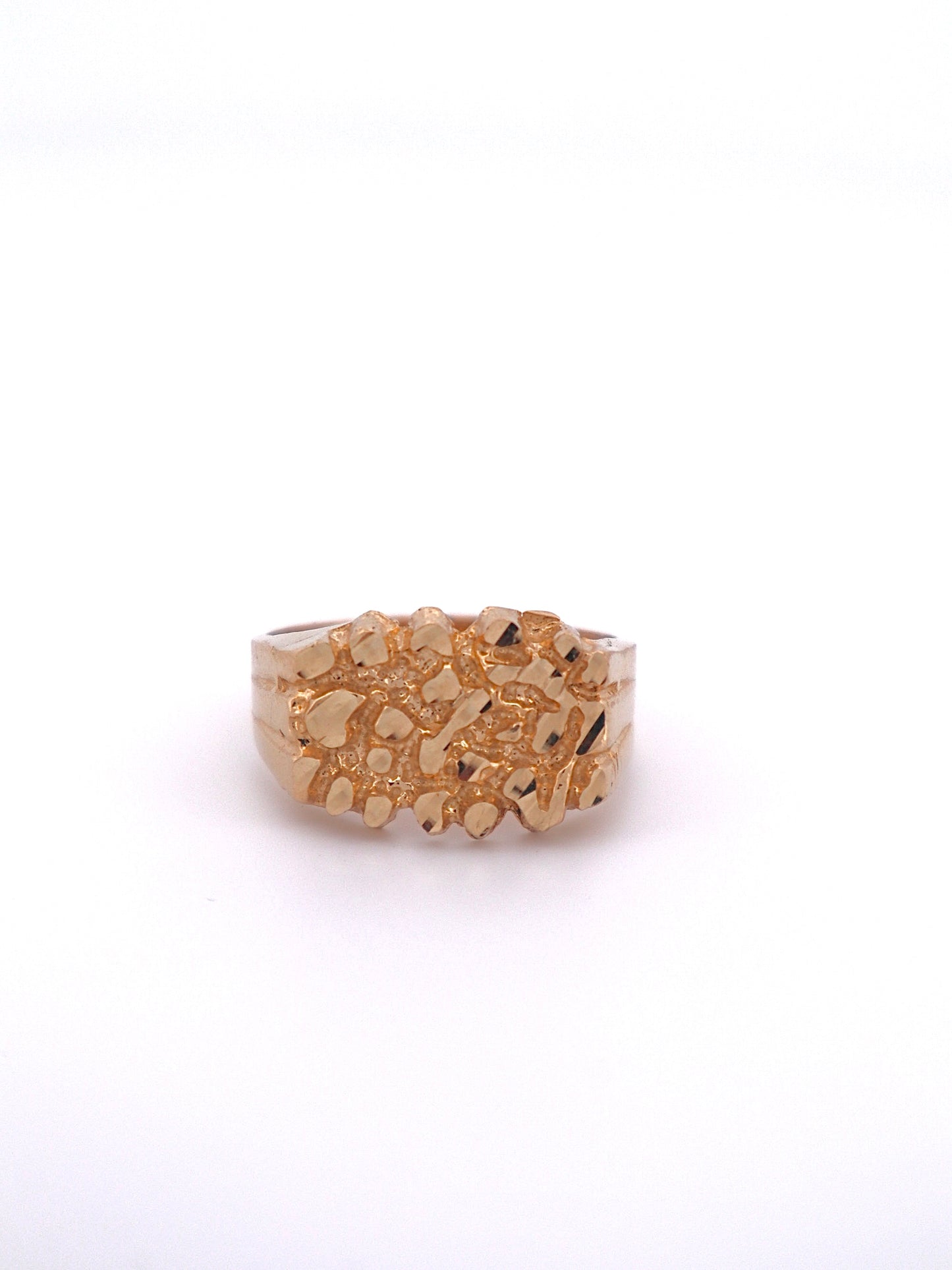 Solid 14k Gold Nugget Ring