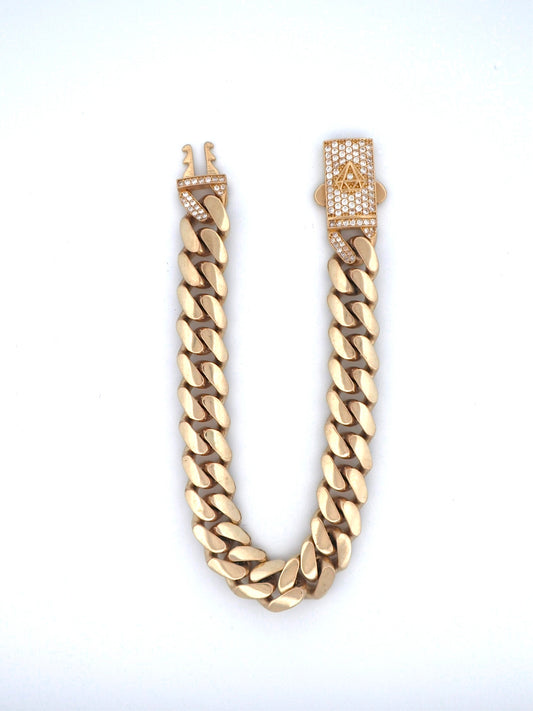 14k Gold Miami Cuban Bracelet 11mm