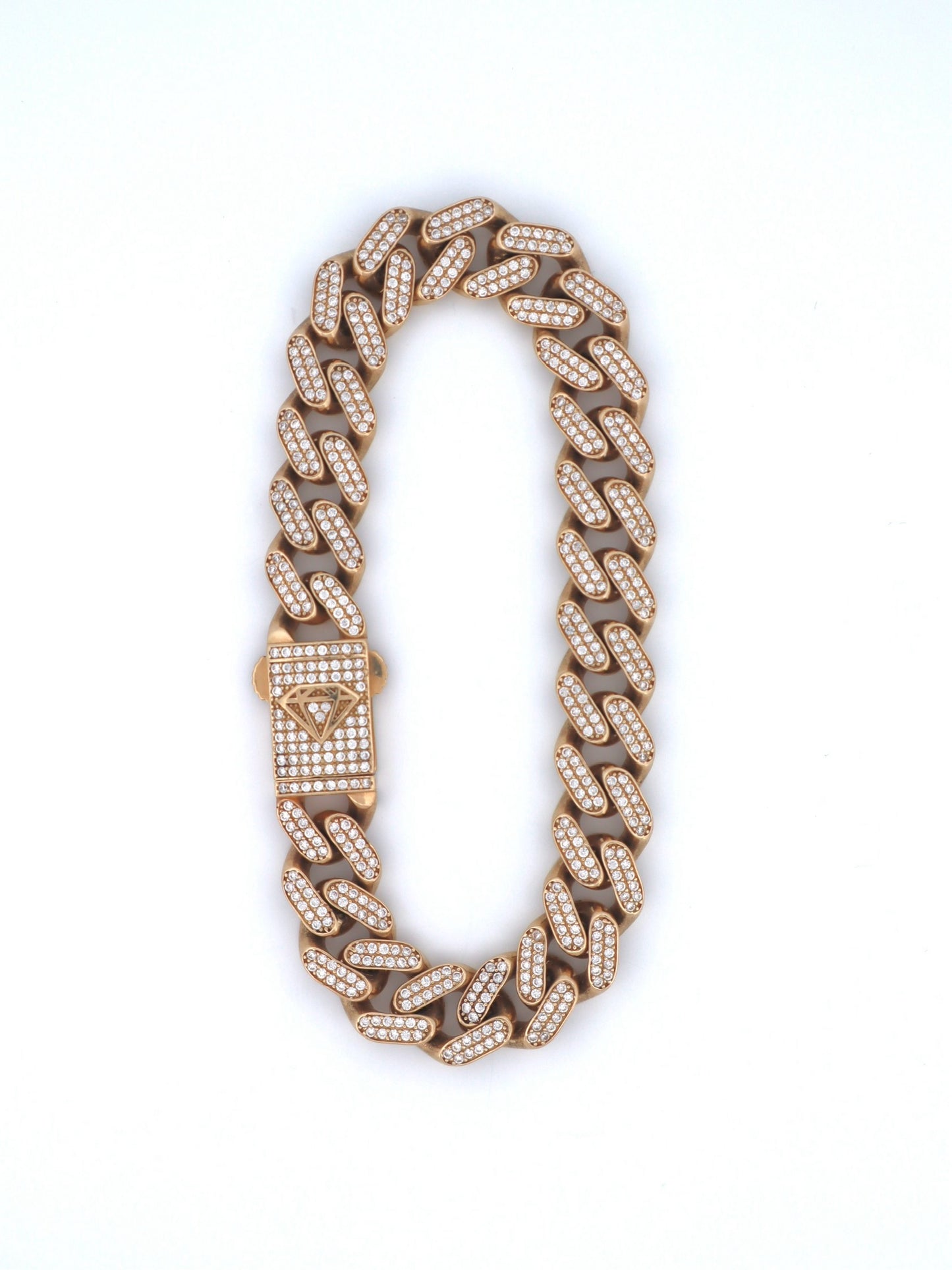 14k Gold Cz Cuban Bracelet