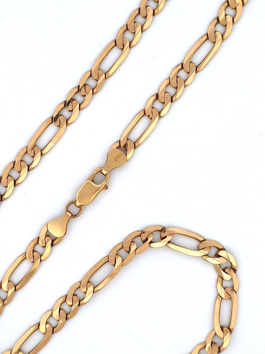 Solid 14k Gold Figaro Chain