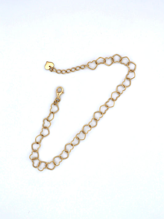 14k Gold Heart Bracelet