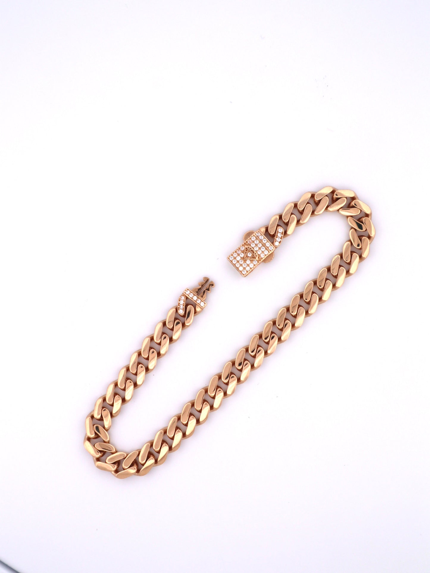 14k Gold Miami Cuban Bracelet Semi Solid 7mm