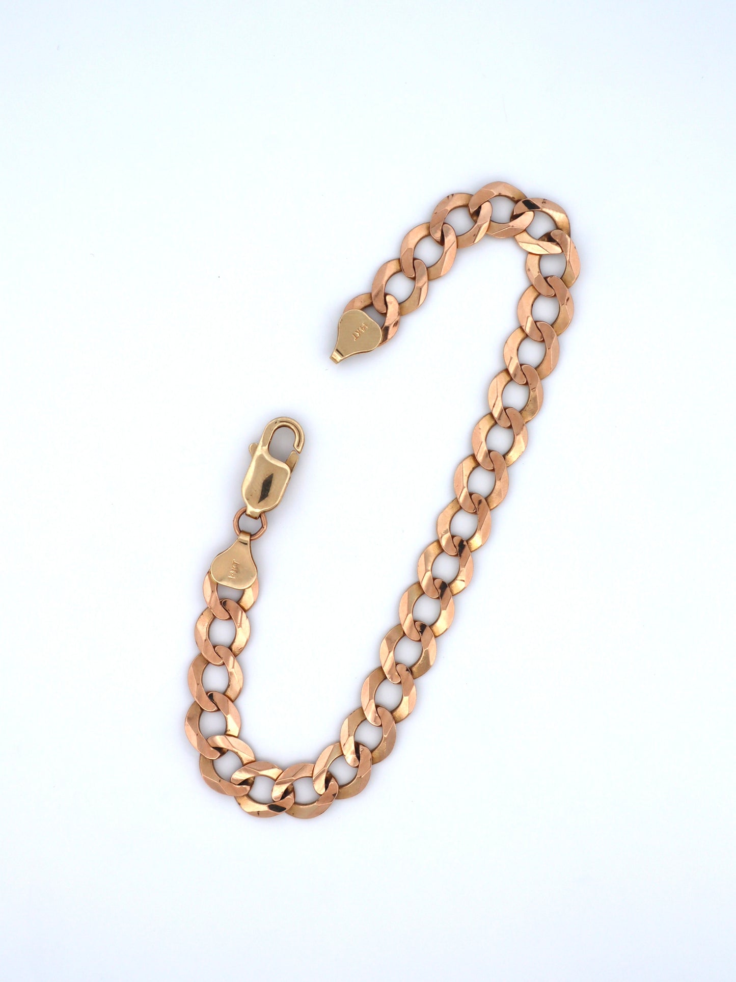 Solid 14k Gold Curb Bracelet