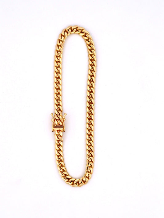 Solid 14k Gold Miami Cuban bracelet 5mm