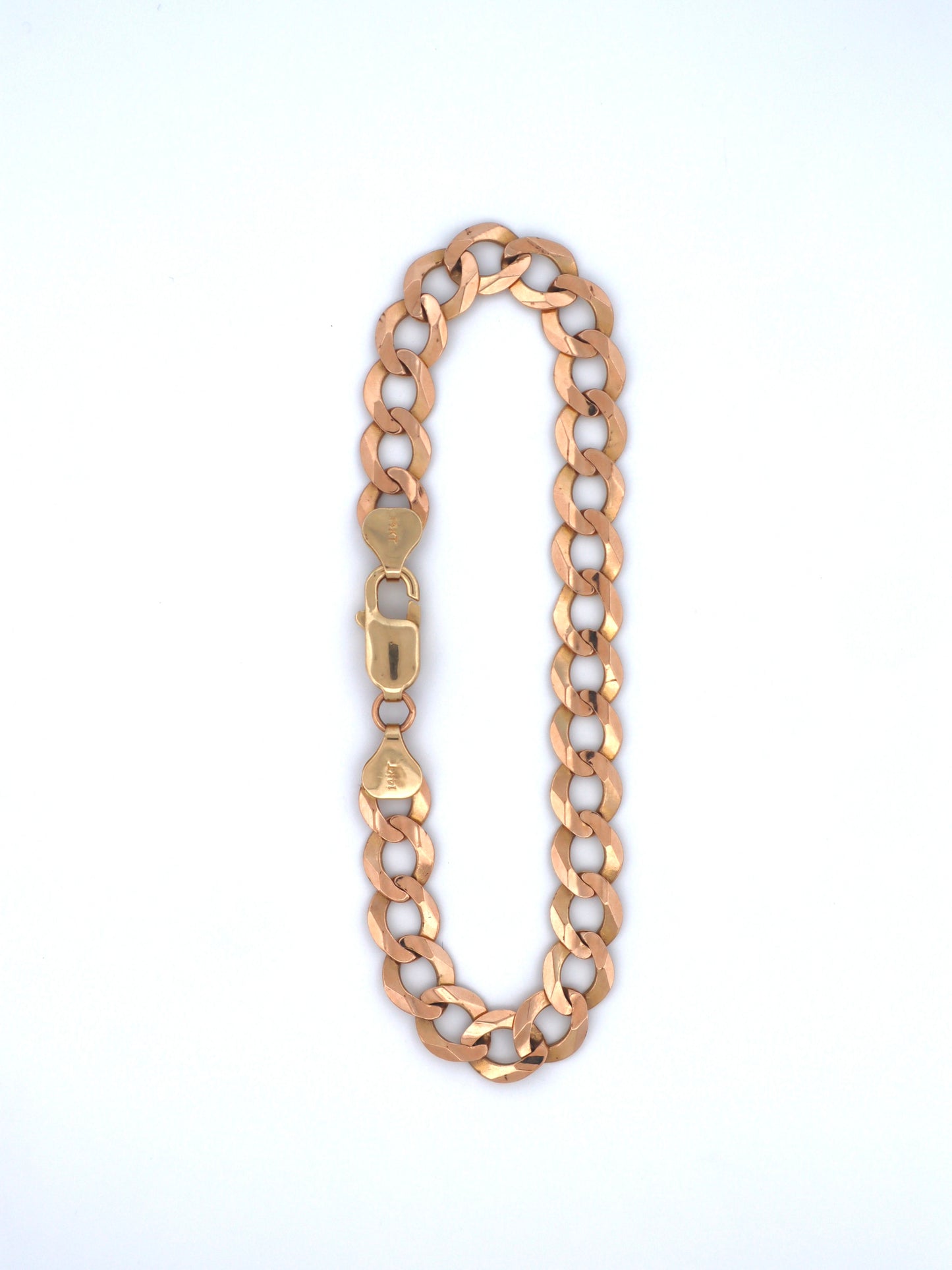 Solid 14k Gold Curb Bracelet
