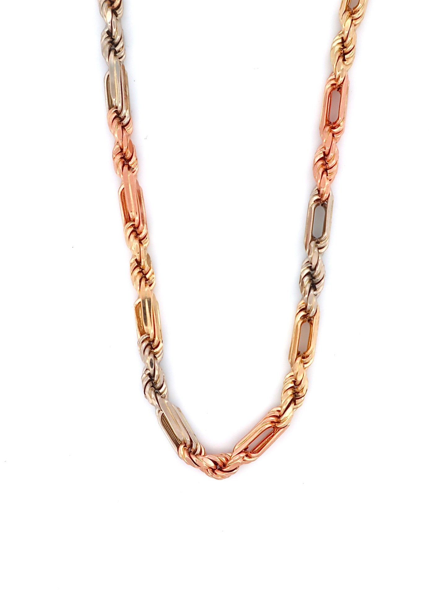 14k Gold Milano Chain Tri Color