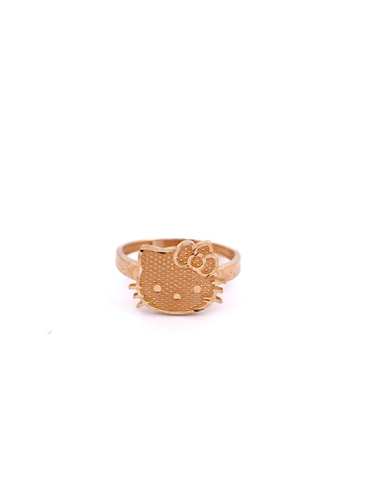 14k Gold Hello Kitty Face Ring 13mm