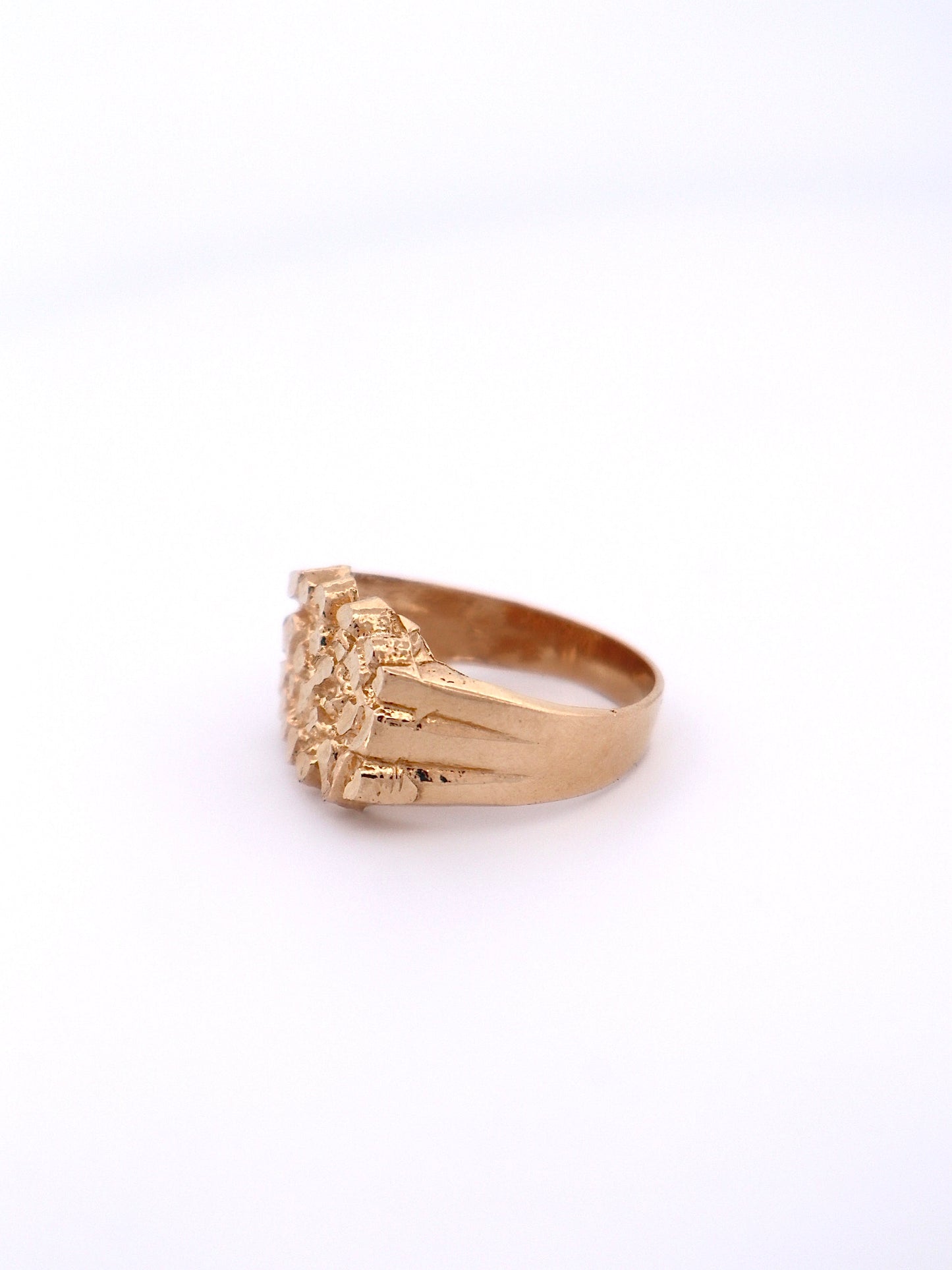 Solid 14k Gold Nugget Ring