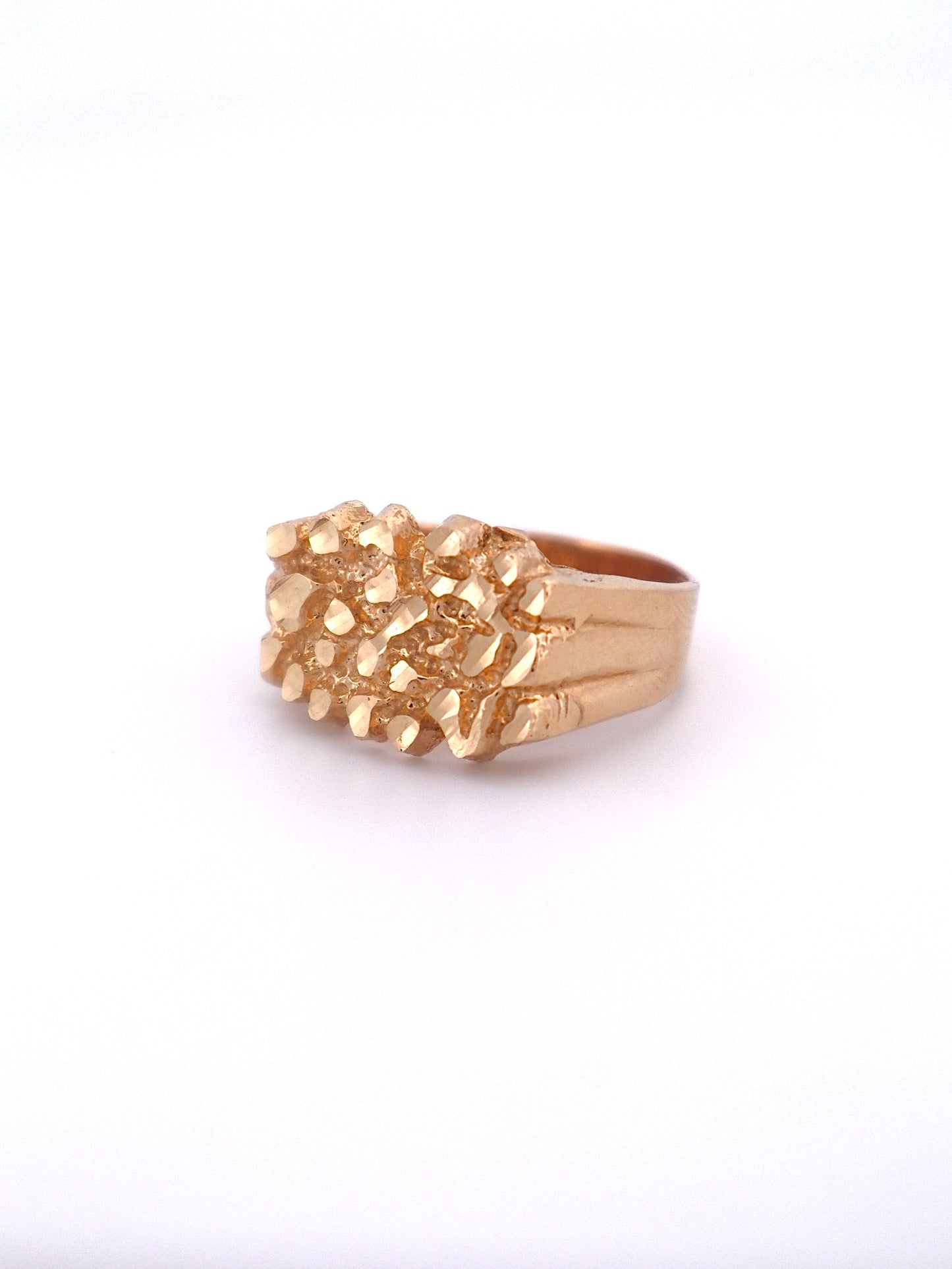 Solid 14k Gold Nugget Ring