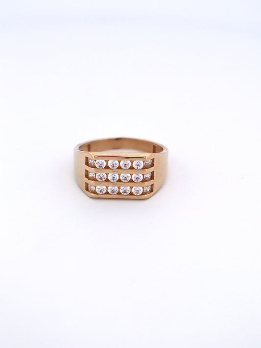 14k Gold Cz Ring