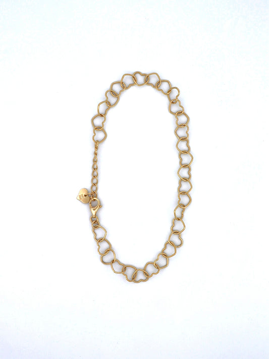 14k Gold Heart Bracelet